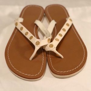 Tory Burch- Ricki logo stud thong sandals